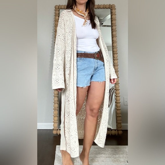 INC International Concepts Sweaters - I.N.C. International Concepts Crochet Boho Long Cardigan